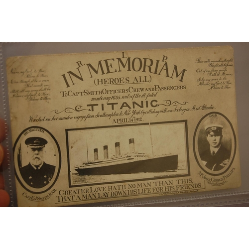 177 - Titanic in memorium postcard (Capt. & wireless operator pictured)