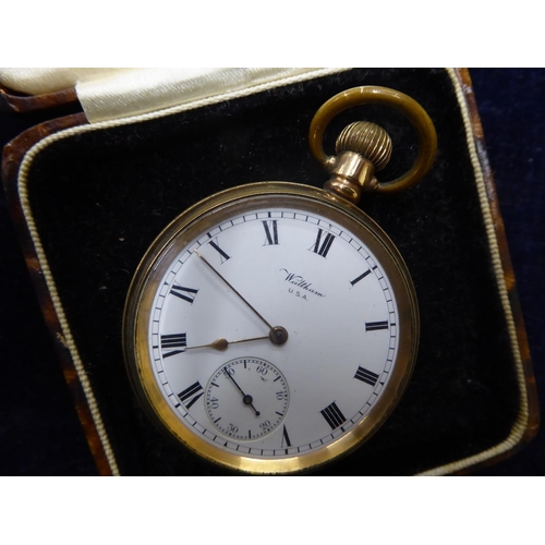 341 - A Waltham top winding pocket watch