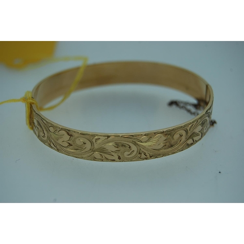 364 - A gold plated bangle