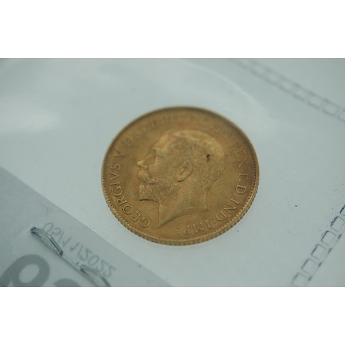 69 - Half gold sovereign 1913