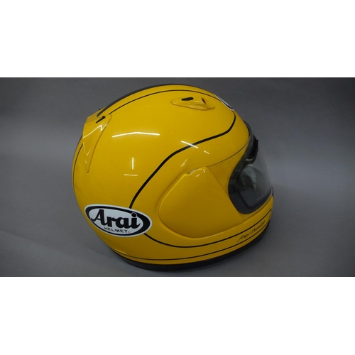 99 - A Joey Dunlop ARAI helmet with dust bag