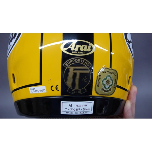 99 - A Joey Dunlop ARAI helmet with dust bag