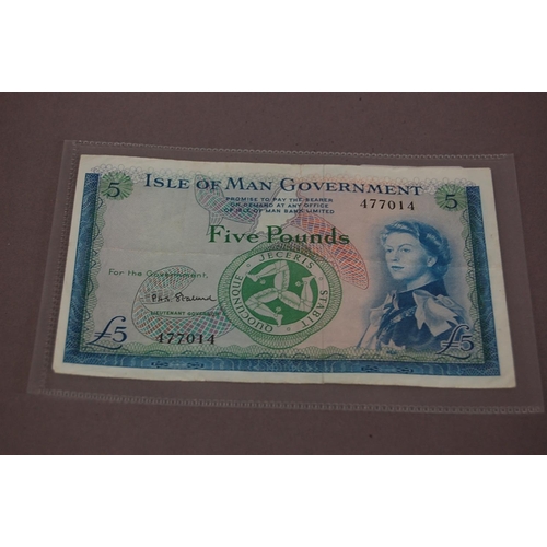 306 - Isle of Man Government five pound note Stallard