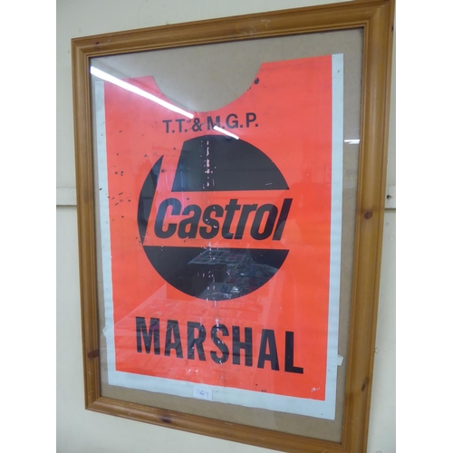 417 - Framed TT & MGP Marshal tabard