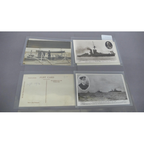 397 - Seven good War Ship postcards