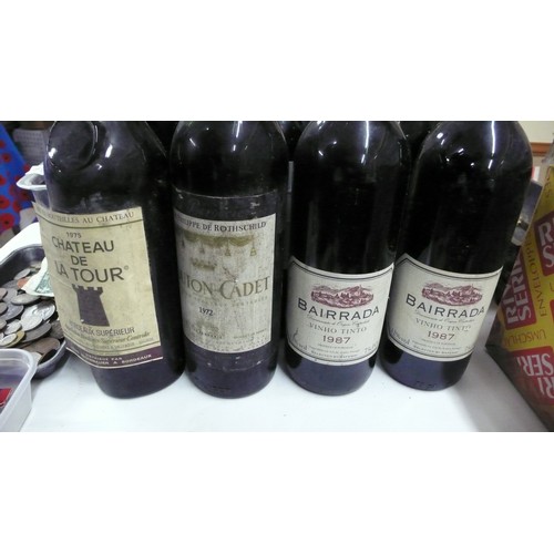 66 - Eleven bottles of Claret type vintage wines from 1972 to 2006