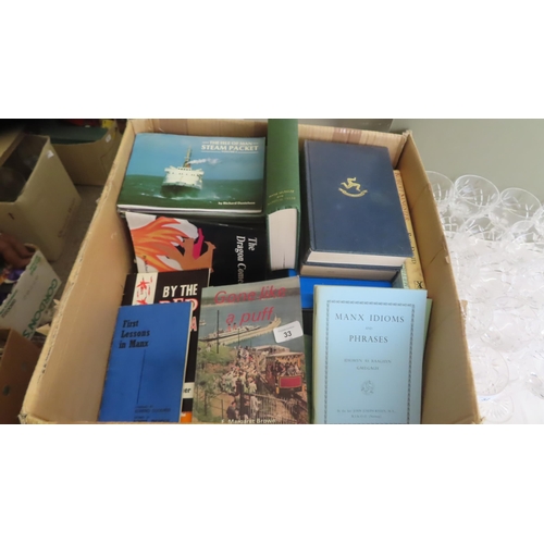 33 - A good box of Manx books