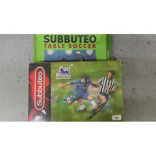 109 - Three boxed Subbuteo games