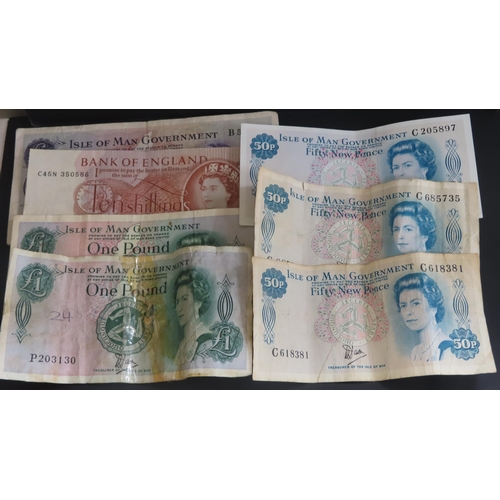 310 - A collection of mostly IOM Bank notes