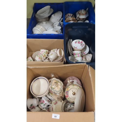 69 - Five boxes of crockery teasets