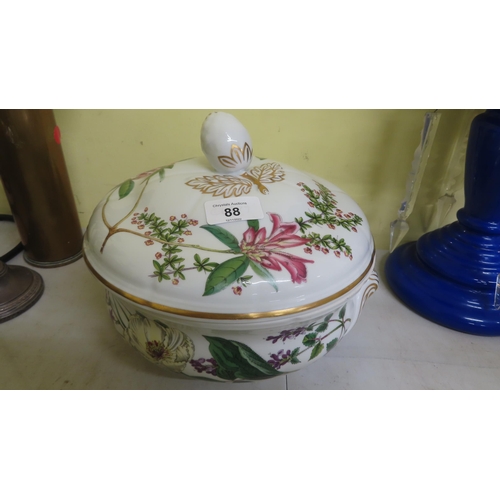 88 - Spode vegetable dish with botanical decoration