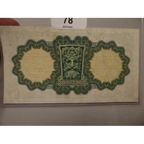 62 - Currency commission  Northern Ireland 1937 Lady Lavery green £1 note