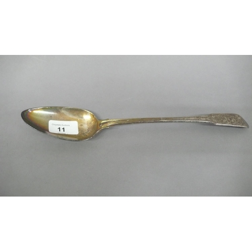 11 - GIII silver gravy spoon, London 1800, maker RC - wt. 4.5 ozt.