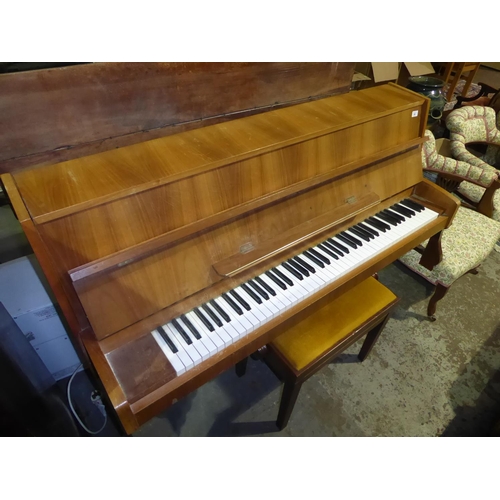 80 - German upright piano by Kraus and Pabst KG plus piano stool