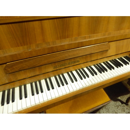 80 - German upright piano by Kraus and Pabst KG plus piano stool