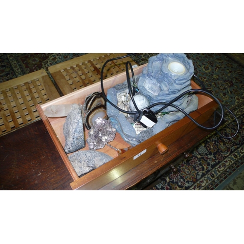 14 - Electric water feature plus several crystal pieces