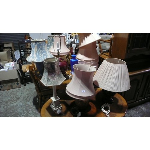 32 - Large collection of assorted table lamps and shades