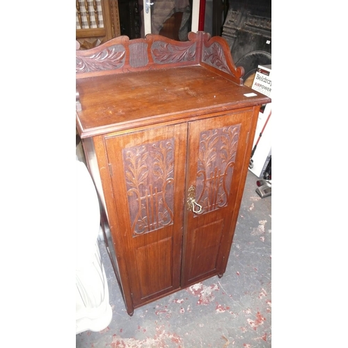 39 - Music cabinet with three shelves and galleried top