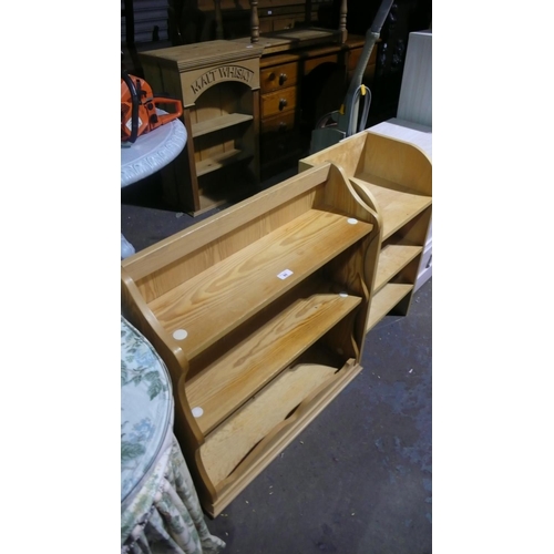 80 - Two pine storage shelf units