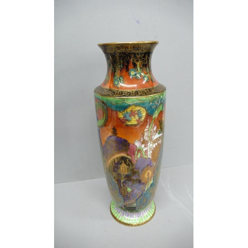 147 - A Daisy Makeig-Jones (British 1881-1945), Wedgwood tree serpent fairyland  lustreware vase No 25360 ... 