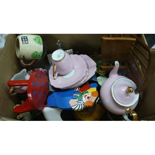 151 - A box of ornaments, knick knacks etc