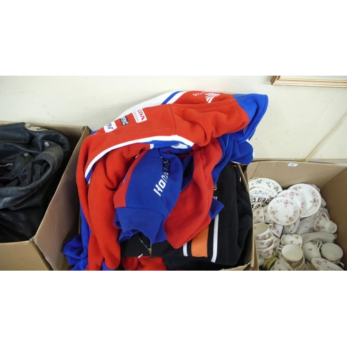 185 - A massive collection of Honda Racing fleeces, jackets, shirts etc