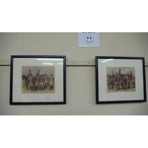 357 - Two prints 'Types of the British Army'