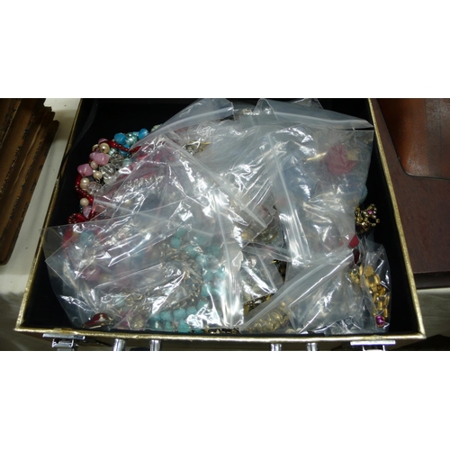 369 - Two boxes of costume jewellery