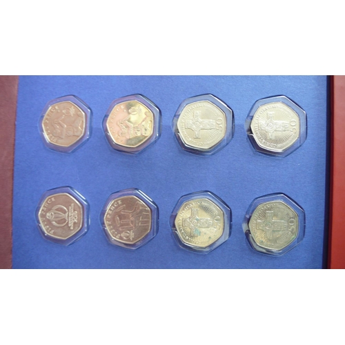 377 - A collection of IOM and UK 50 pence pieces