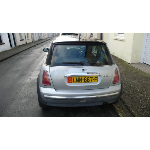 5 - LMN667F
Silver Mini Cooper 1598cc
First Registered 08.10.2001
Approx 105,800 miles
Manual Petrol