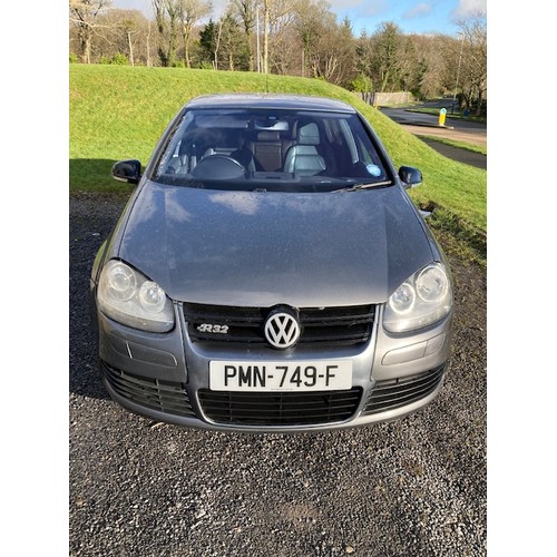 11 - PMN749F
Grey Volkswagen Golf R32S 3.2V6
First Registered 30.01.2009
Approx 92,000 miles
Tiptronic pa... 