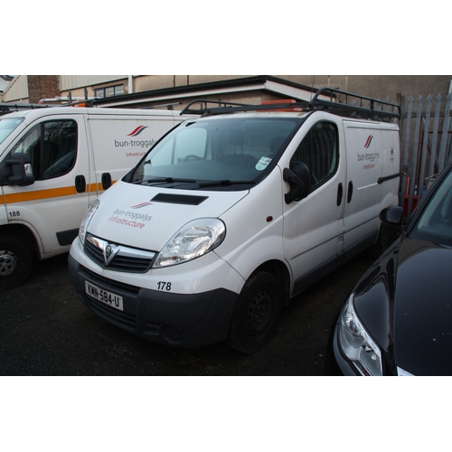 55 - KMN584U
White Vauxhall Vivaro 2700 L1H11995cc
First Registered 14.02.2012
Approx 60,660 miles
Manual... 