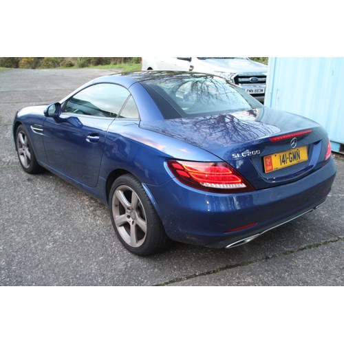 25 - 141GMN
Blue Mercedes 200 SLC Sport Convertible
First Registered 05.12.2016
Approx 16,200 miles only
... 