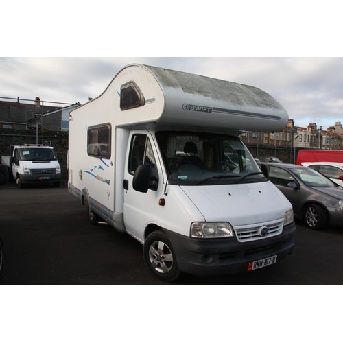 36 - RMN817B
Swift Sundance 590RS motorhome (Fiat Ducato 2.3)
First Registered 07.03.2005
Approx 40,000 m... 