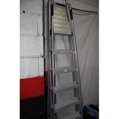 27 - Abru large seven step aluminium step ladder