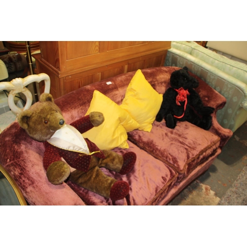 54 - Two large teddy bears including black mohair - Archie