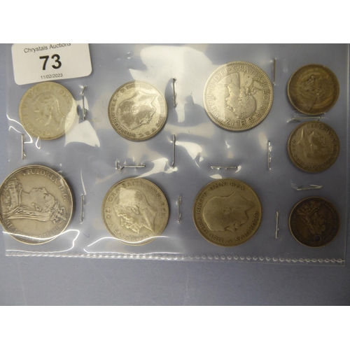 73 - Nine interesting silver British coins