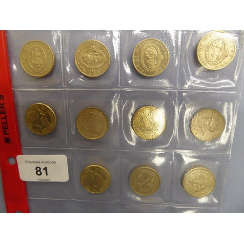 81 - Fifteen Isle of Man £1 coins including Towns, crows etc.