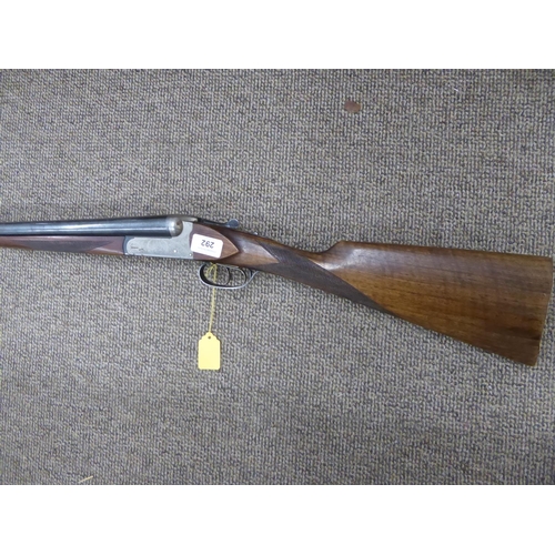 292 - Harrier de-luxe 12 bore side by side box lock ejector shotgun 27.5 inch barrels.  Total length 45 in... 