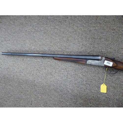 292 - Harrier de-luxe 12 bore side by side box lock ejector shotgun 27.5 inch barrels.  Total length 45 in... 