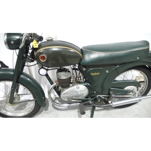 52 - 148MN
Francis Barnett Plover 150cc
First registered 15/6/1959
Mileage 8054
Taxed 3/23