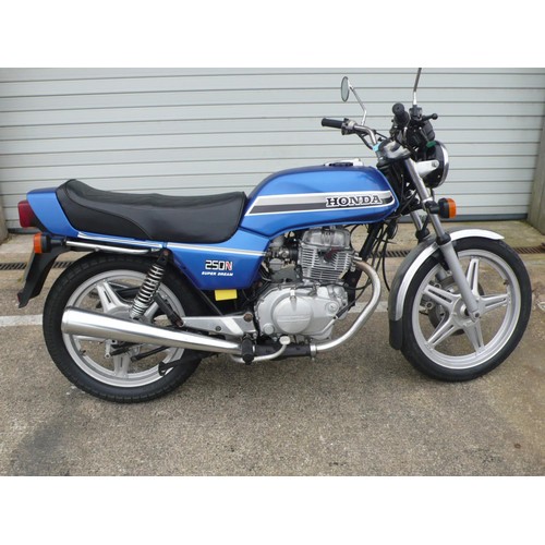 4 - TUG497W
Honda Superdream 249cc
First registered March 1981 
Incomplete V5
17845 miles