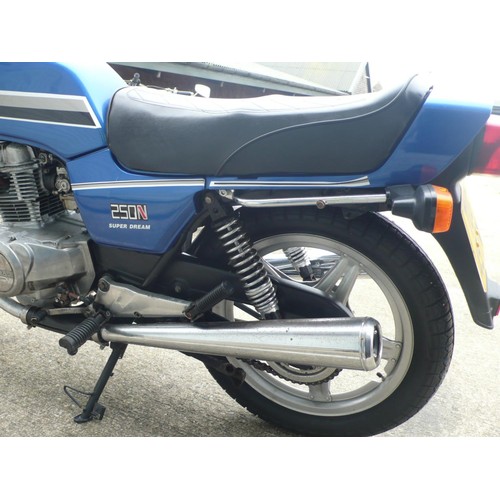 4 - TUG497W
Honda Superdream 249cc
First registered March 1981 
Incomplete V5
17845 miles