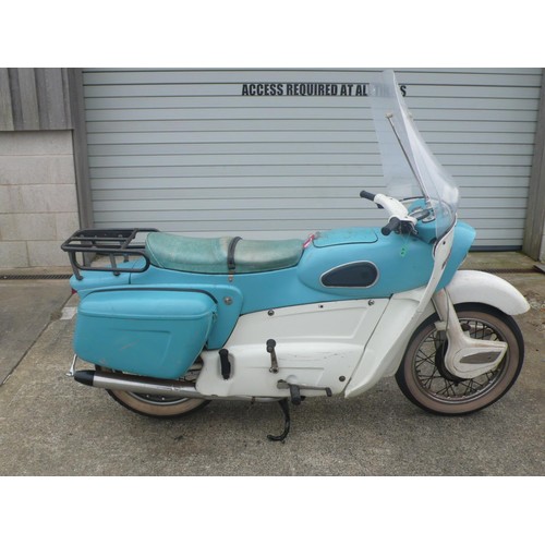 10 - GFE262F
Ariel Leader 250cc
First registered January 1968
6297 miles
Old style log books No V5