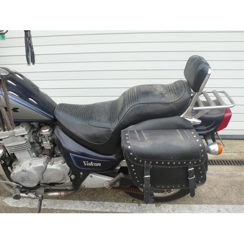 1 - NMN502P
Kawasaki Vulcan 500cc
First Reg 26/3/1996
Tax exp 12/22
Mileage 27461
Log book present