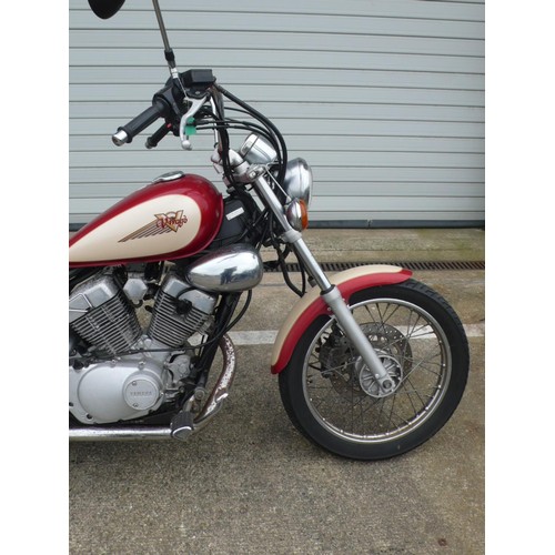 11 - JMN61
Yamaha XVS Virago 250cc
First registered 8/1/1998
16981 miles 
Tax exp 12/22
Log book present