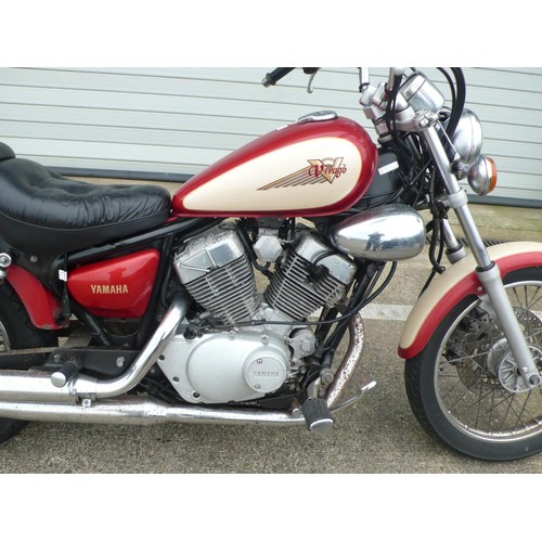 11 - JMN61
Yamaha XVS Virago 250cc
First registered 8/1/1998
16981 miles 
Tax exp 12/22
Log book present