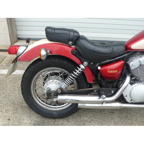 11 - JMN61
Yamaha XVS Virago 250cc
First registered 8/1/1998
16981 miles 
Tax exp 12/22
Log book present