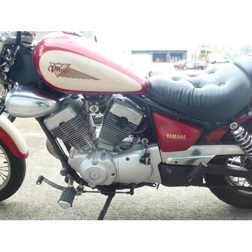 11 - JMN61
Yamaha XVS Virago 250cc
First registered 8/1/1998
16981 miles 
Tax exp 12/22
Log book present