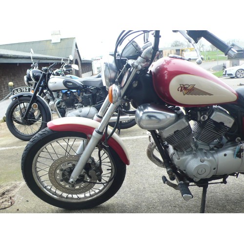 11 - JMN61
Yamaha XVS Virago 250cc
First registered 8/1/1998
16981 miles 
Tax exp 12/22
Log book present